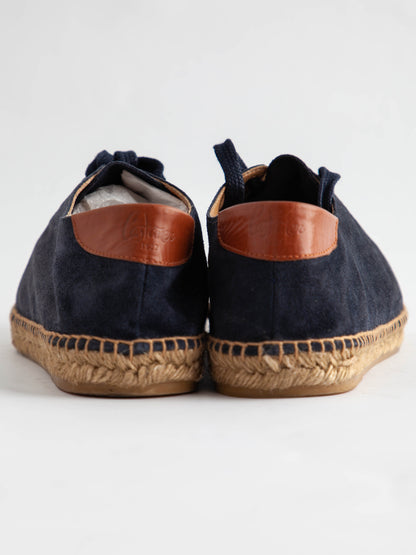 Average Condition Castaner Blue Genuine Suede Espadrilles Size 40.5