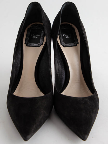 Average Condition Dior Black Genuine Suede High Heels Size 36
