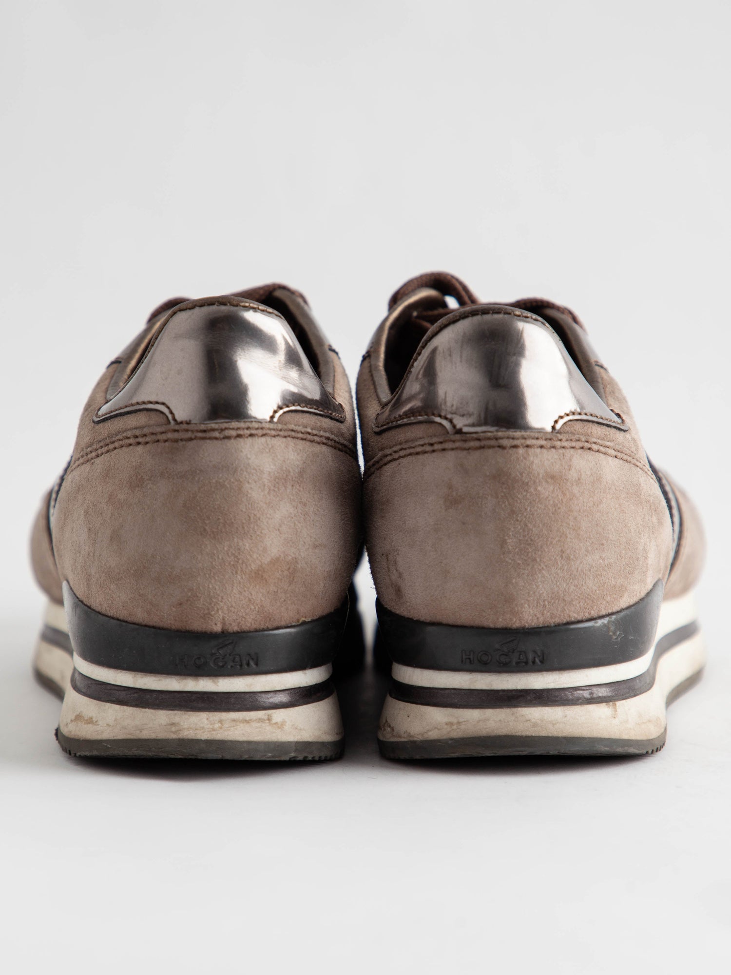 Good Hogan Gray Genuine Suede Sneakers Size 36.5 Women