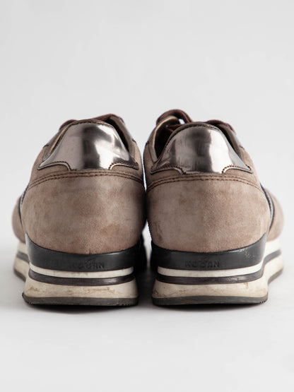 Good Hogan Gray Genuine Suede Sneakers Size 36.5 Women
