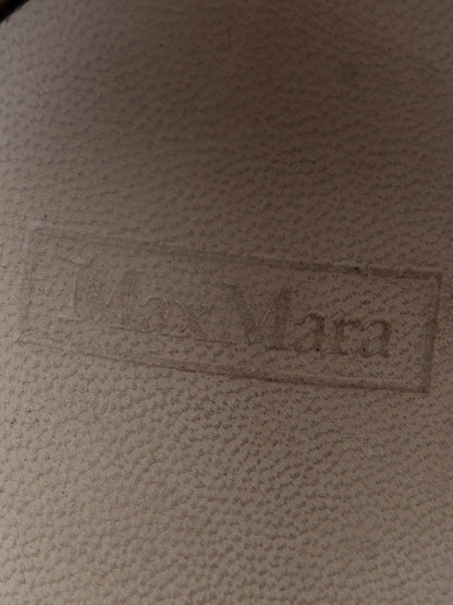 Good Max Mara White Genuine Suede Casual Shoes Size 36