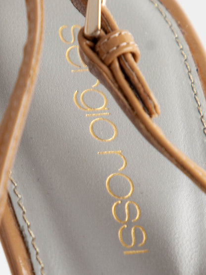 Good Sergio Rossi White Lacquer Slingback High-Heeled Shoes Size 36