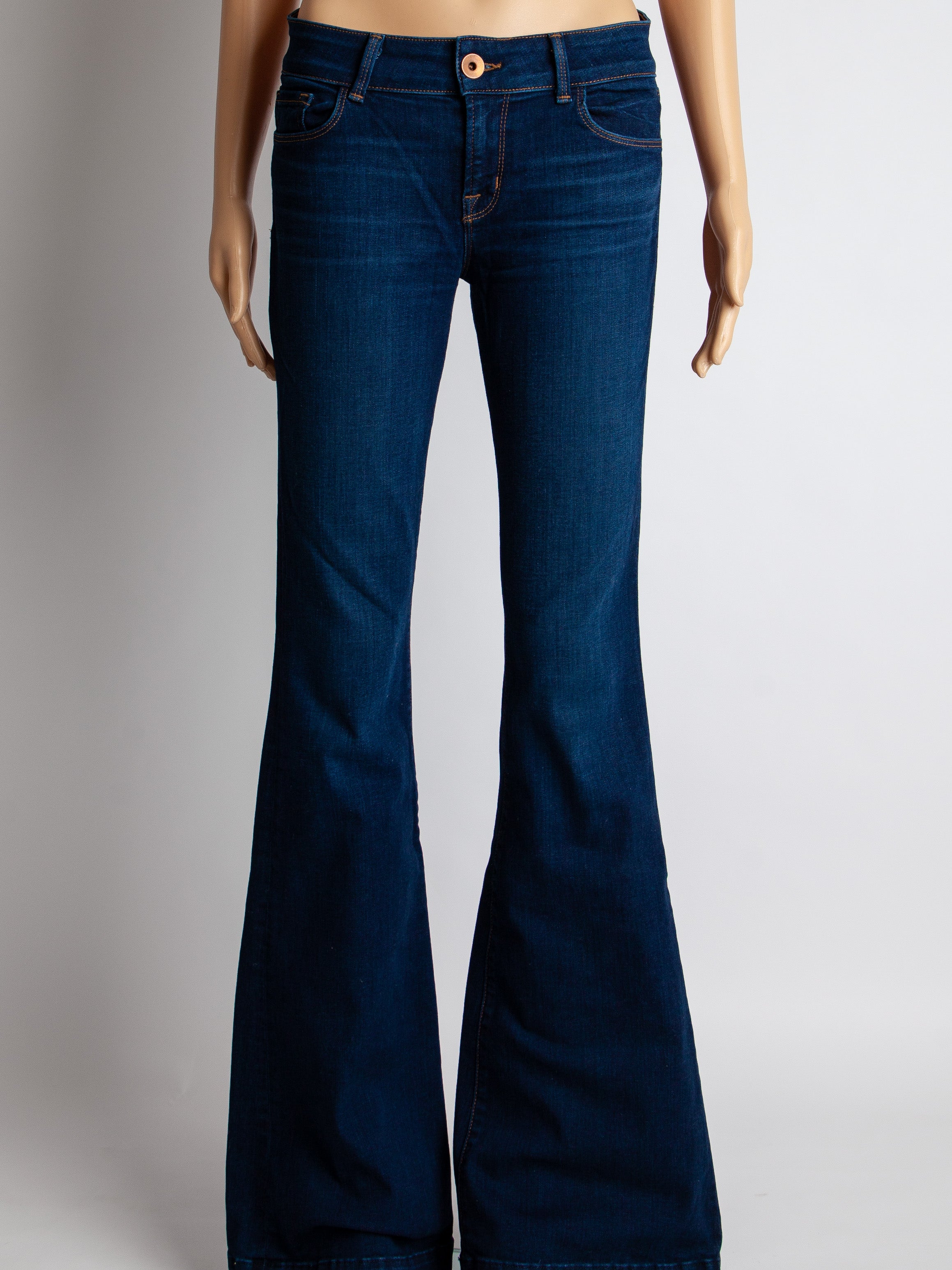 Good J Brand Blue Flared Jeans Cotton Size M Women&