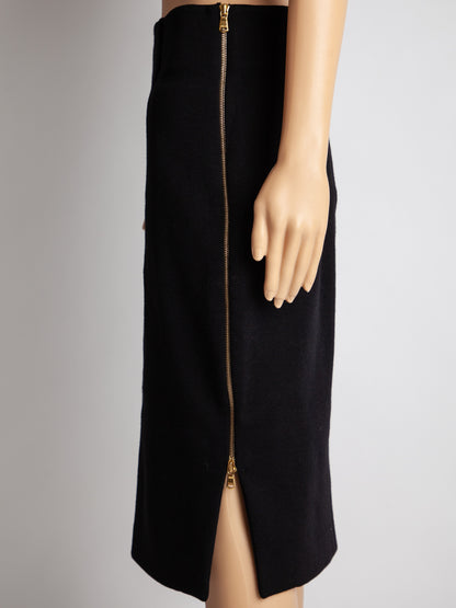 Good Emilio Pucci Black Cashmere Pencil Skirt Size XL