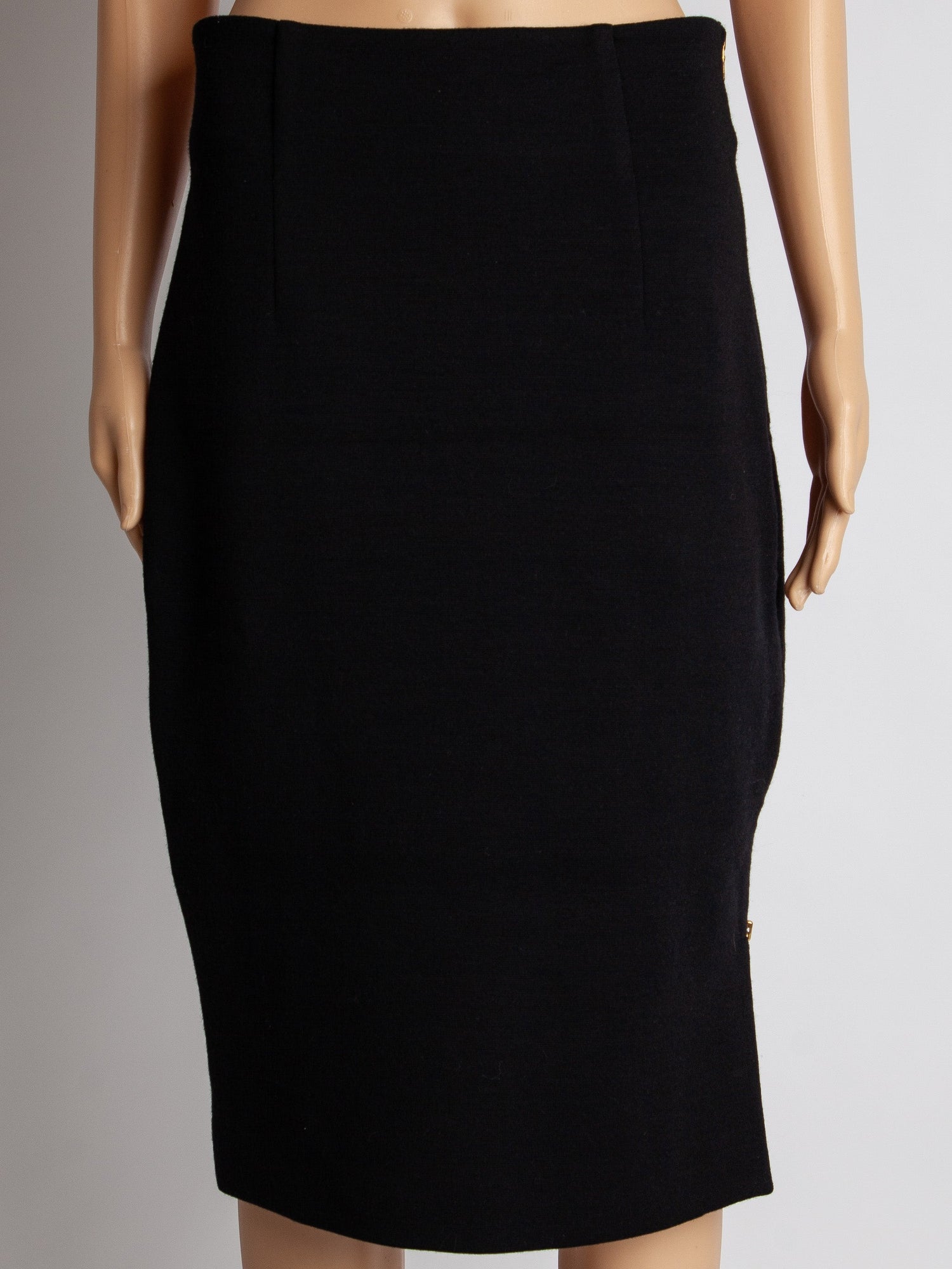 Good Emilio Pucci Black Cashmere Pencil Skirt Size XL