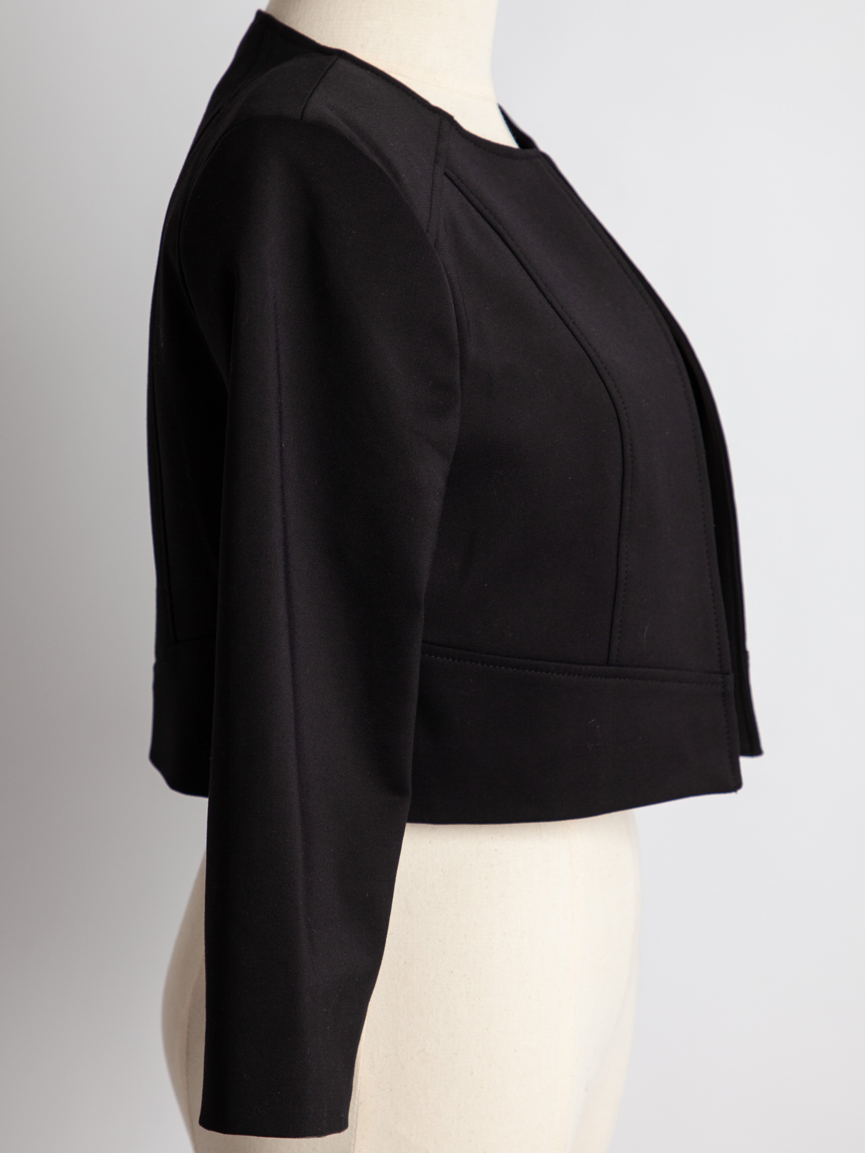 Excellent Flavio Castellani Black Cropped Jacket Size L Women