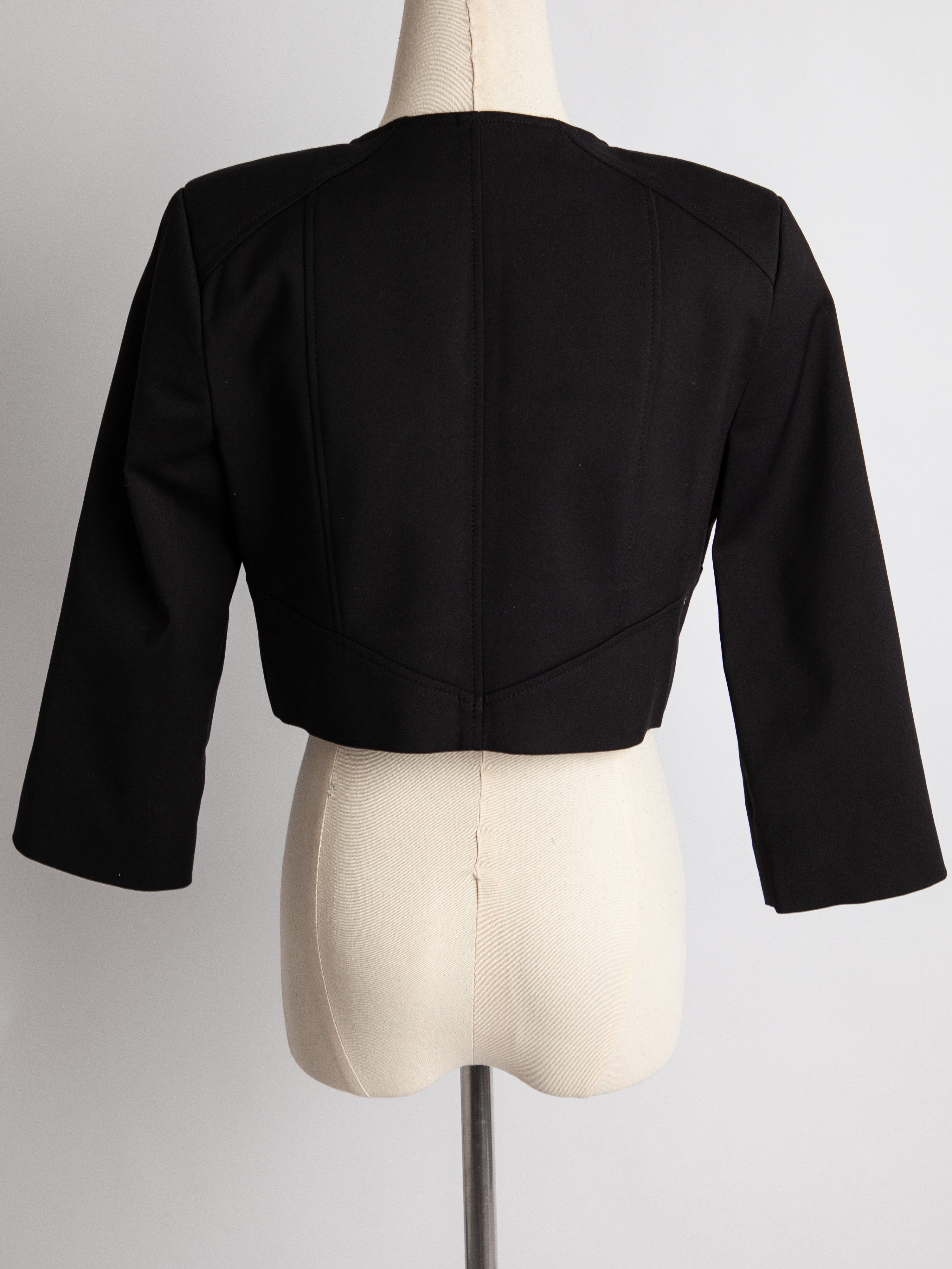 Excellent Flavio Castellani Black Cropped Jacket Size L Women