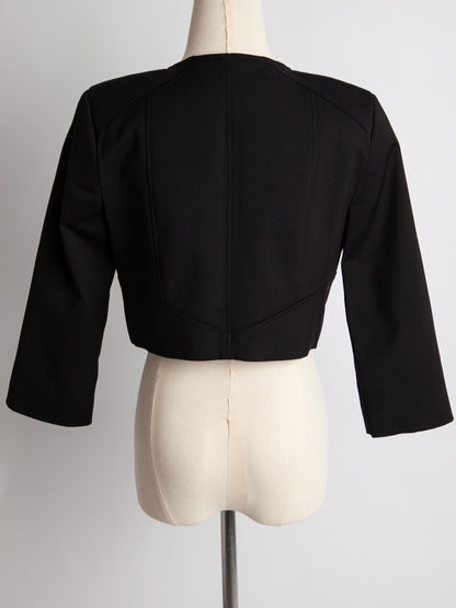 Excellent Flavio Castellani Black Cropped Jacket Size L Women