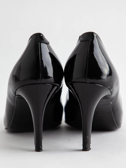 Excellent L.K.Bennett Black Patent Leather High Heels Size 38