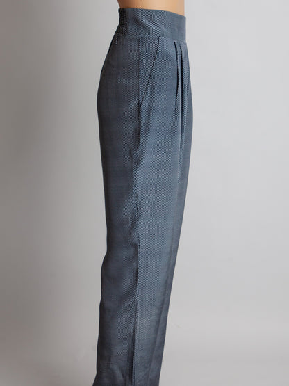 Good Emporio Armani Gray High-Waisted Pants Size S Polyester
