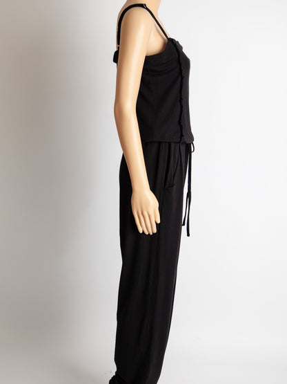 Good Emporio Armani Black Cotton Jumpsuit Size L Women