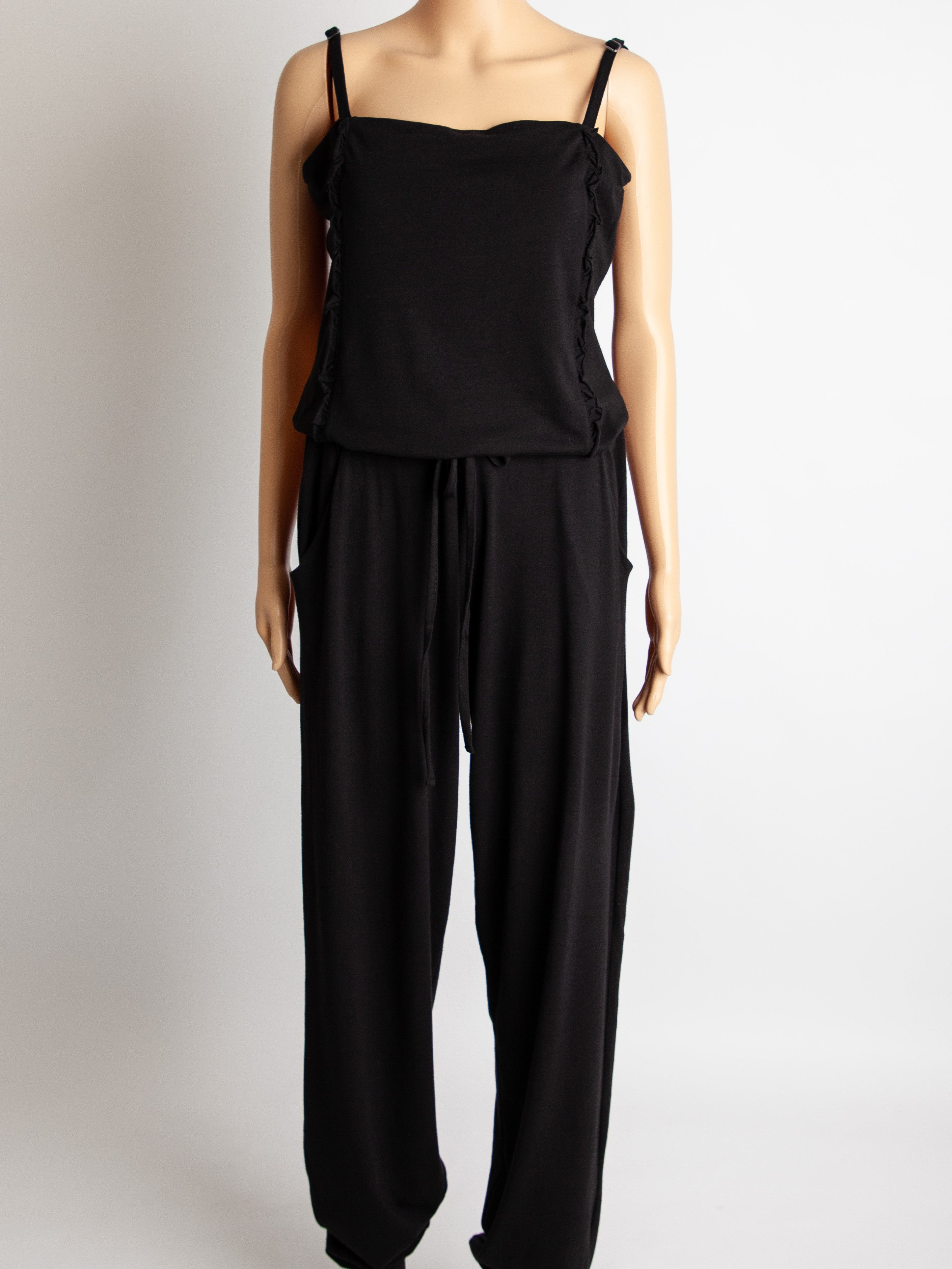 Good Emporio Armani Black Cotton Jumpsuit Size L Women