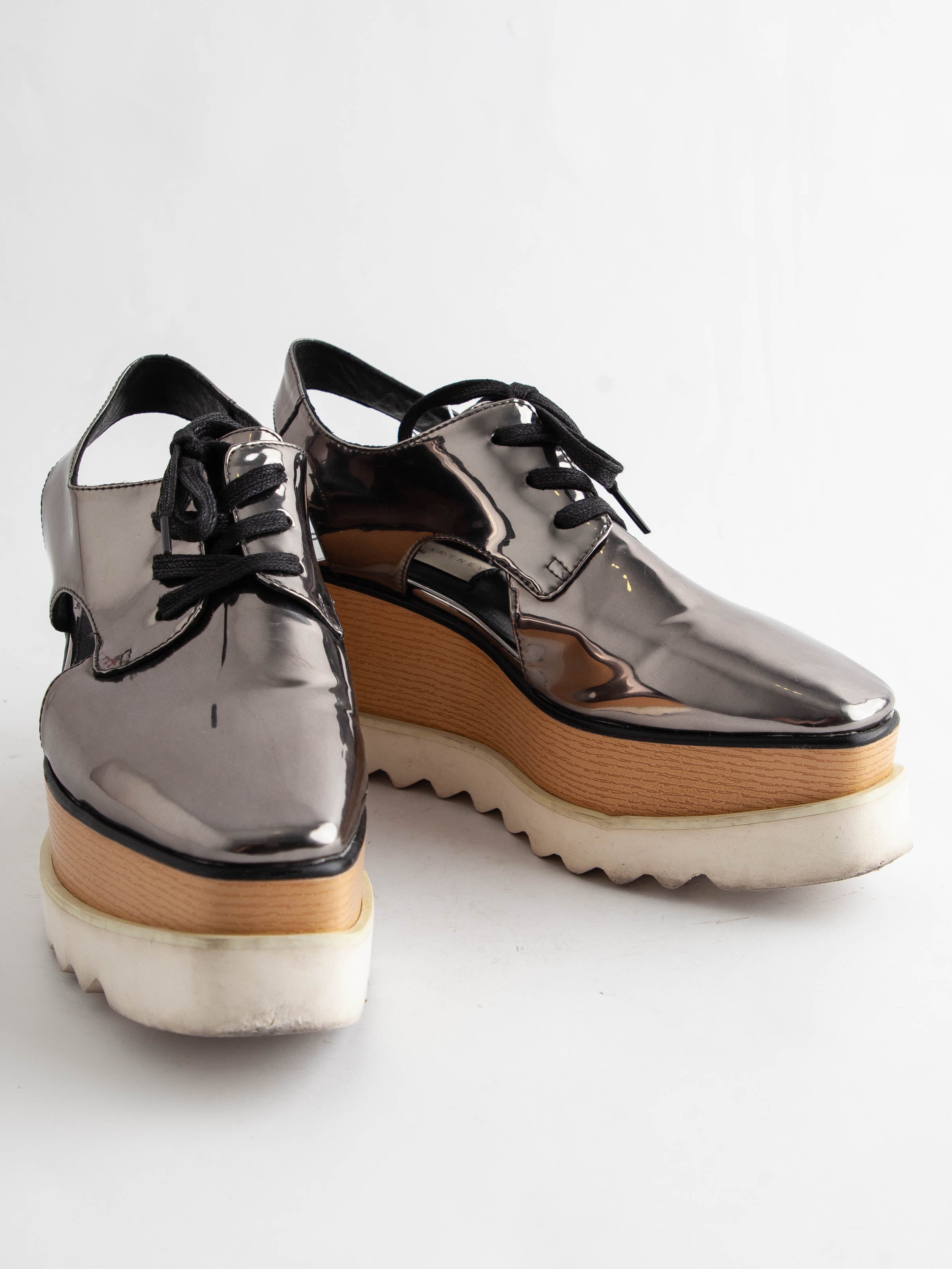 Stella McCartney Gray Platform Shoes Size 40 Good Condition