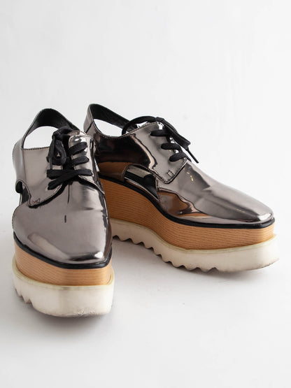 Stella McCartney Gray Platform Shoes Size 40 Good Condition