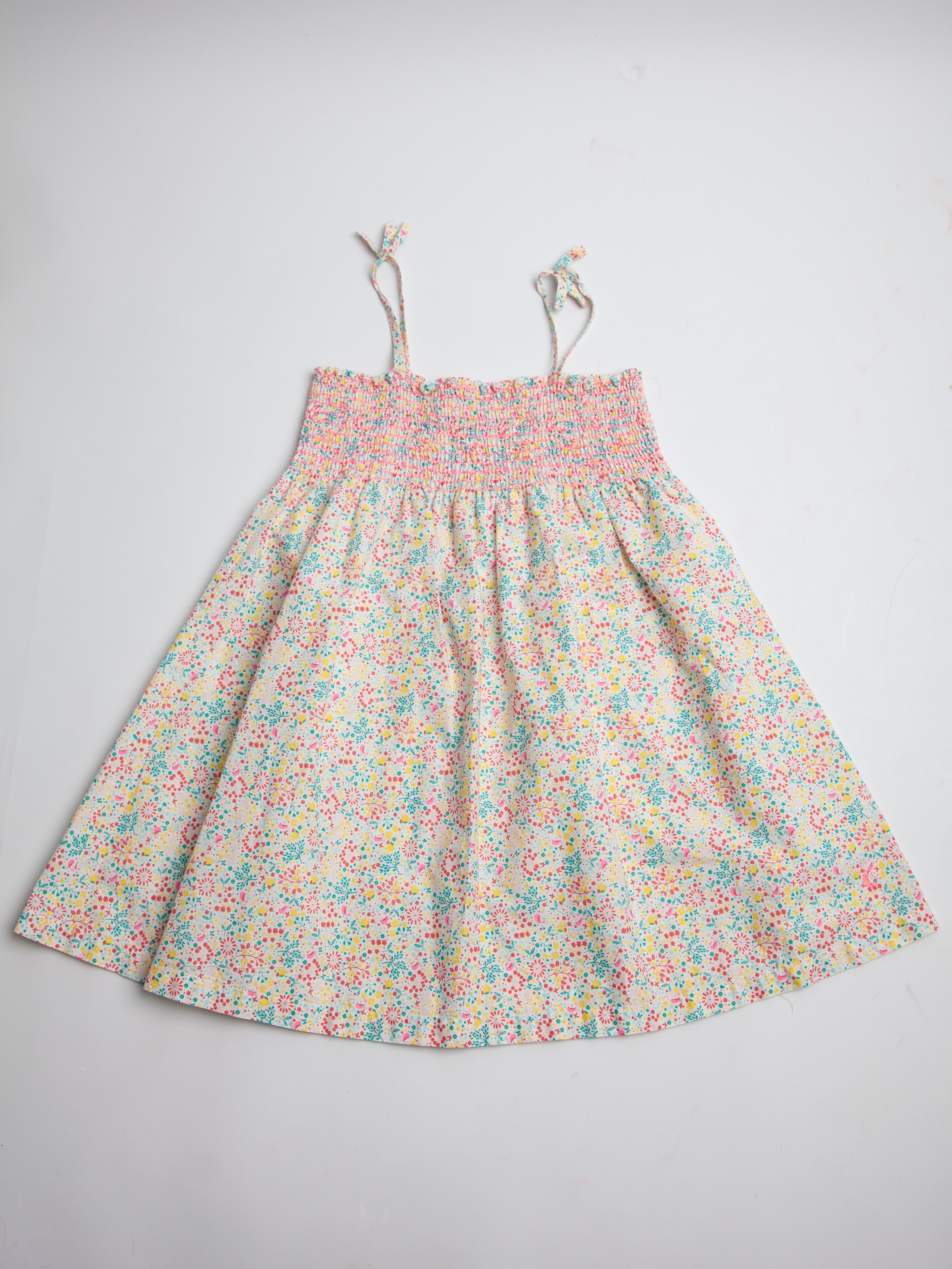 Good Petit Bateau Floral Pink Dress for Kids Size 8 Cotton