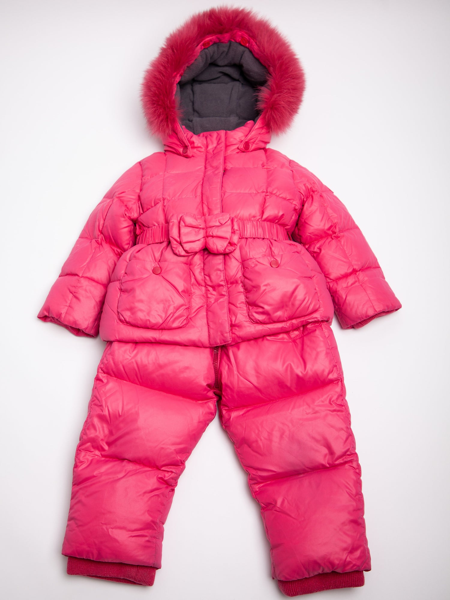 Good ADD Pink Puffy Winter Jacket &amp; Snow Pants Set Size 3 for Kids