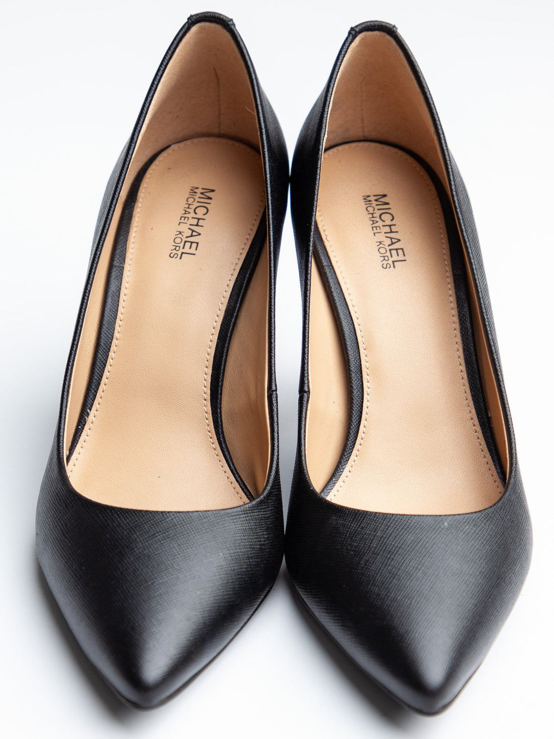 Good Michael Kors Black Leather High-Heeled Shoes Size 37