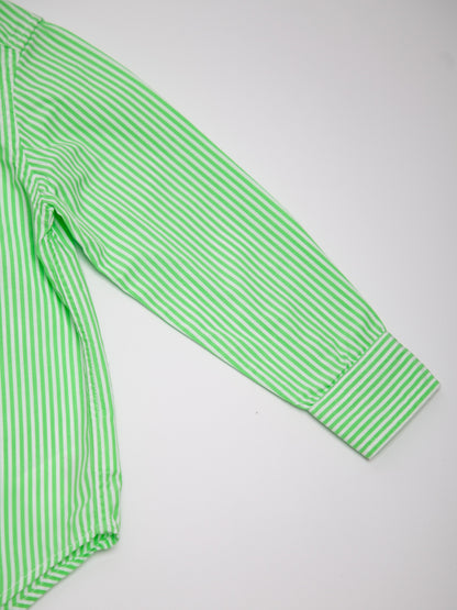 Good Ralph Lauren White Cotton Striped Button-Up Shirt Size 3 for Kids