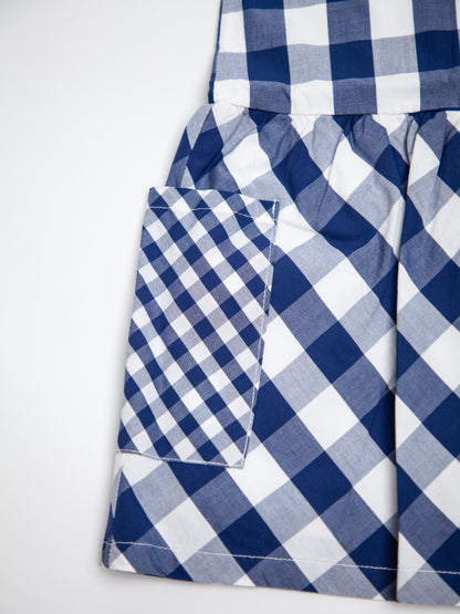 Good French Connection Blue Checkered Dress for Kids Size 5