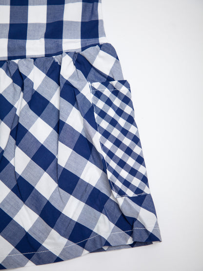 Good French Connection Blue Checkered Dress for Kids Size 5