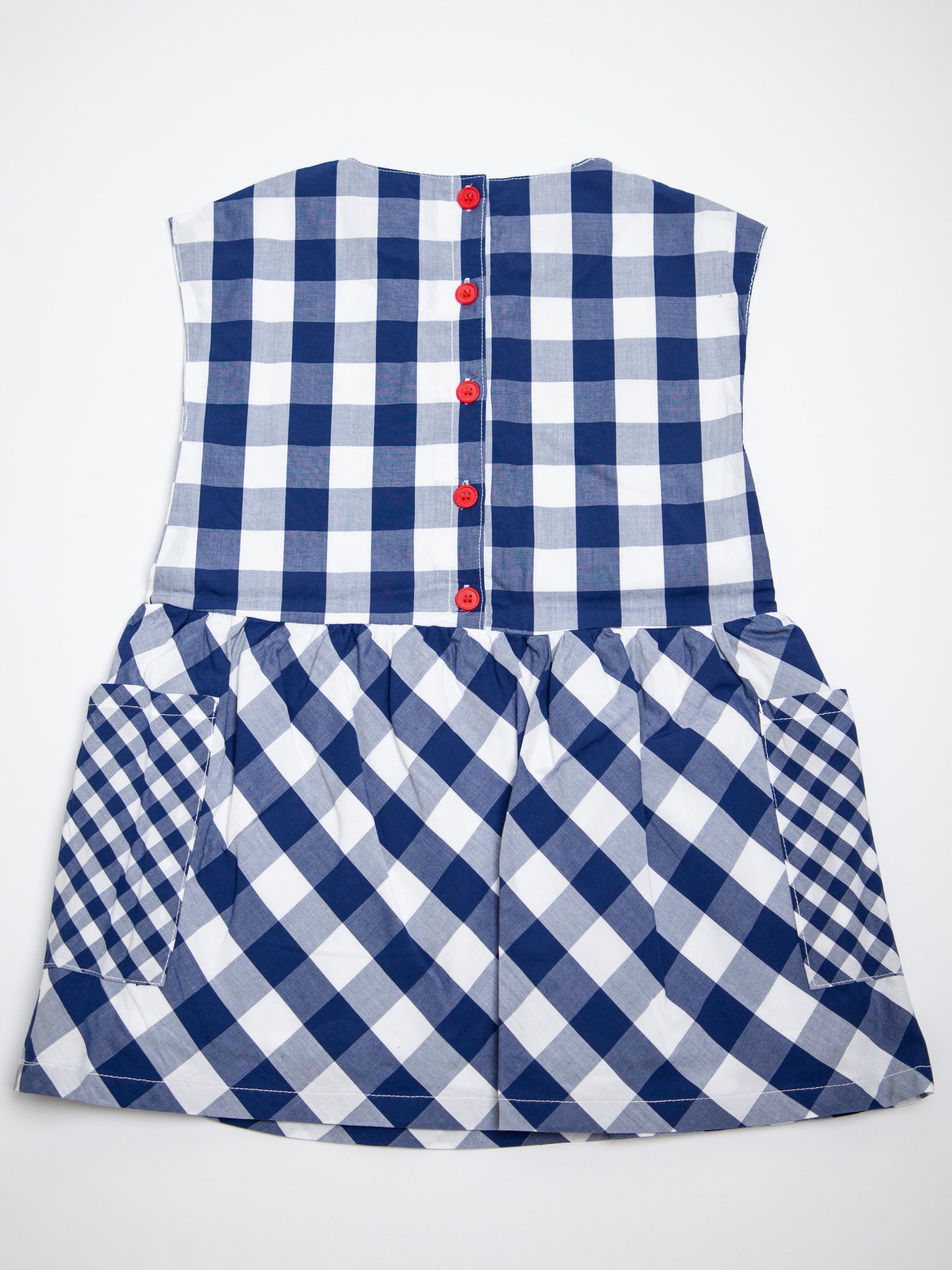 Good French Connection Blue Checkered Dress for Kids Size 5