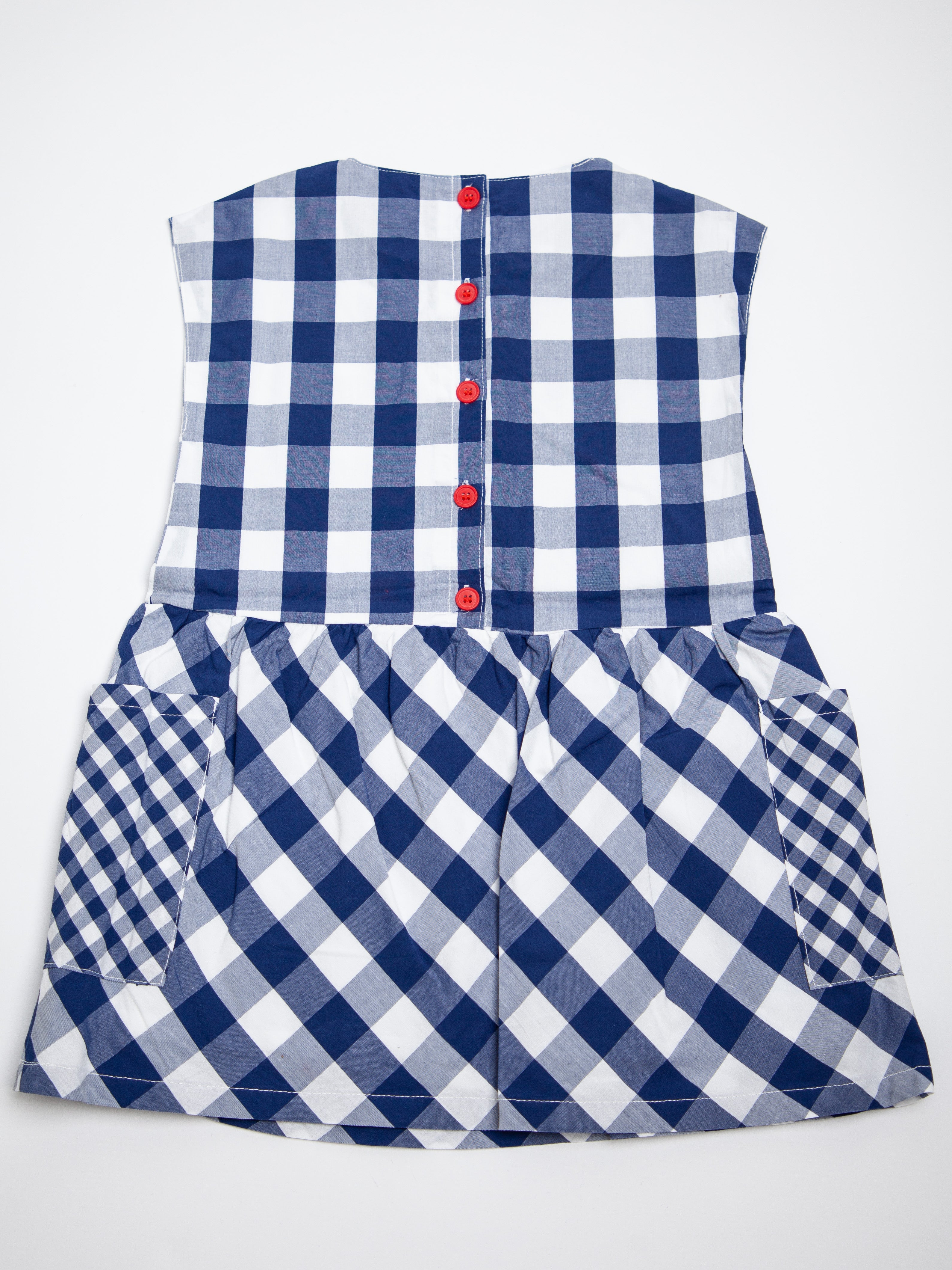 Good French Connection Blue Checkered Dress for Kids Size 5