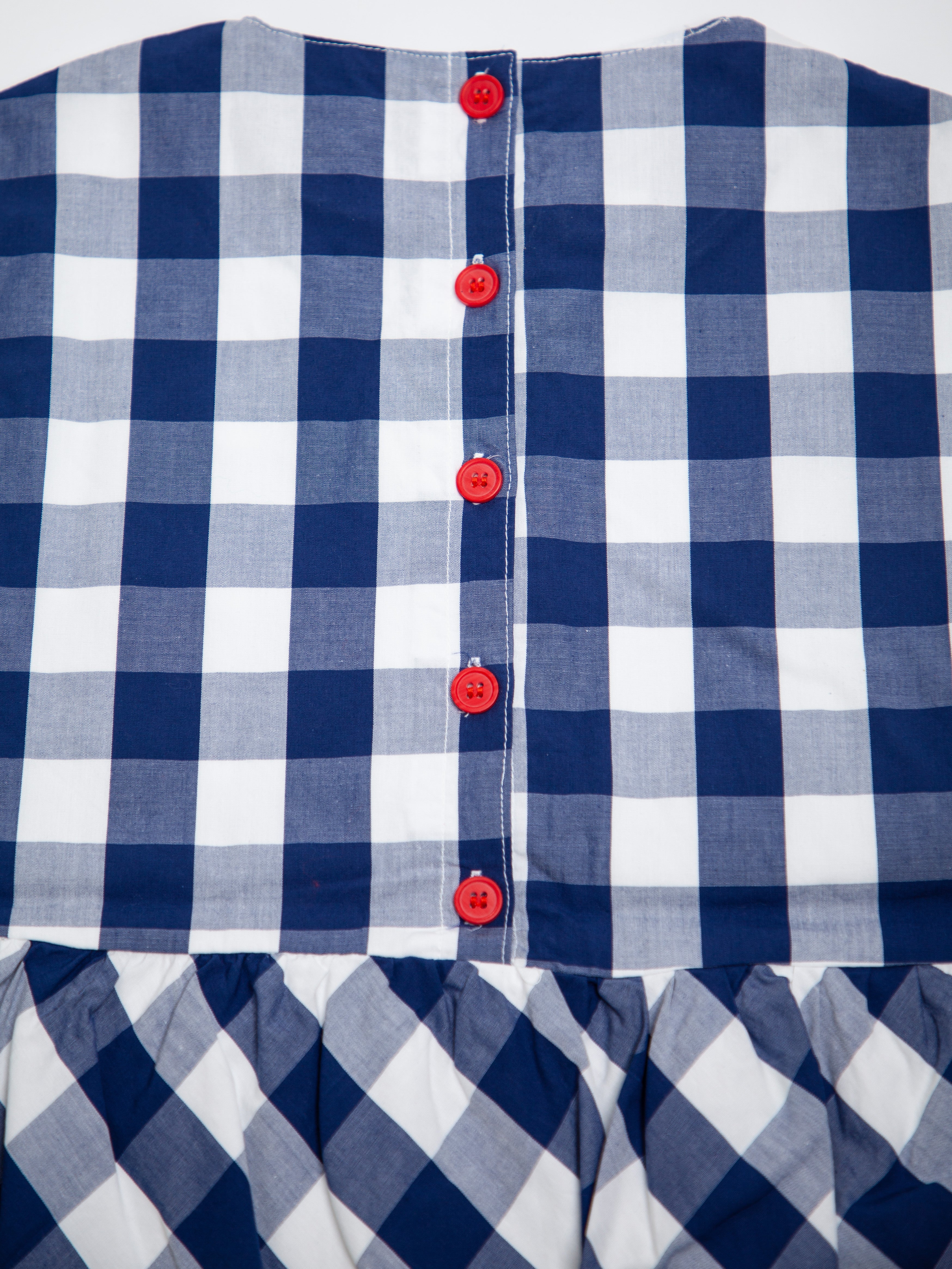 Good French Connection Blue Checkered Dress for Kids Size 5