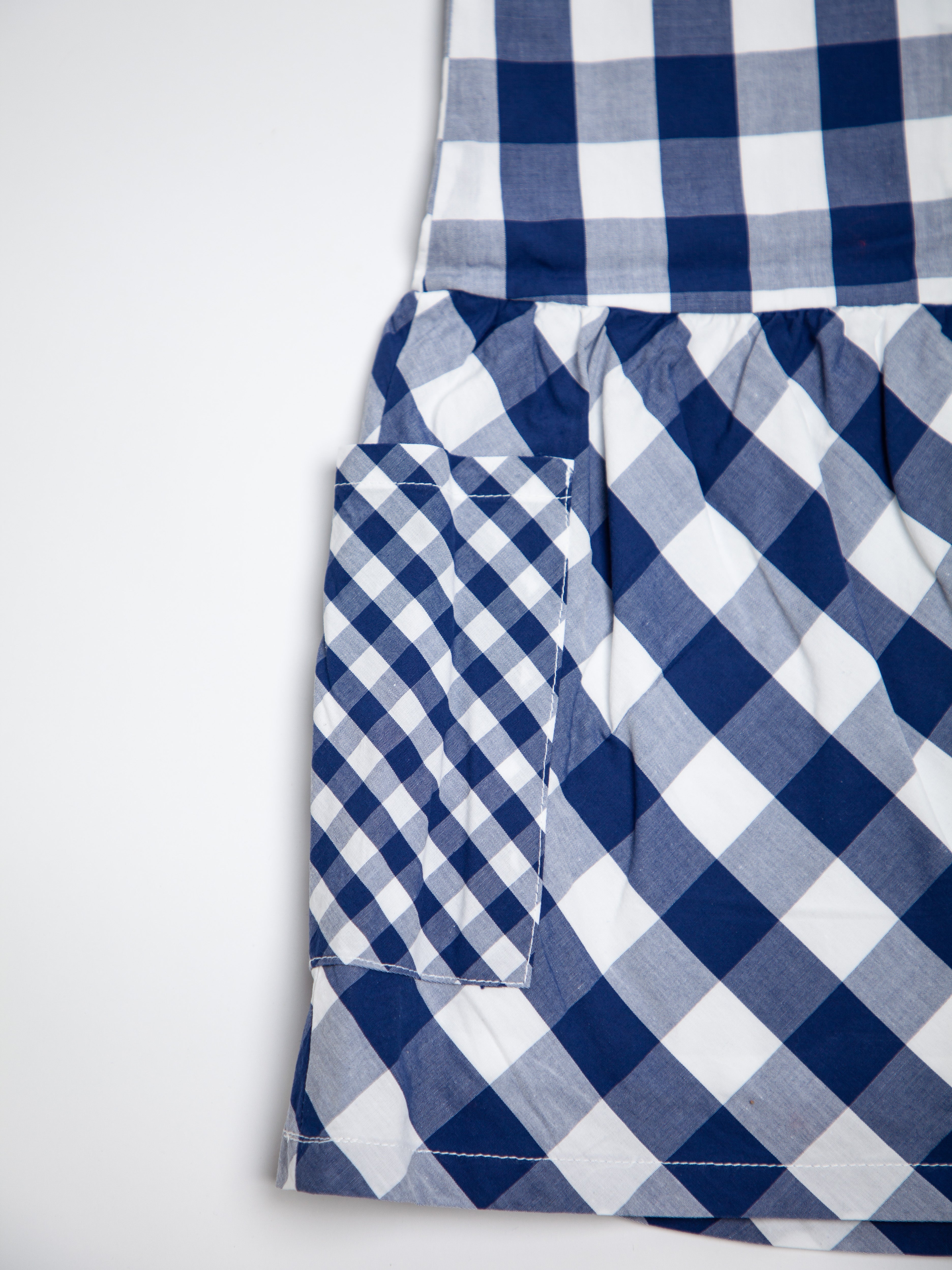 Good French Connection Blue Checkered Dress for Kids Size 5