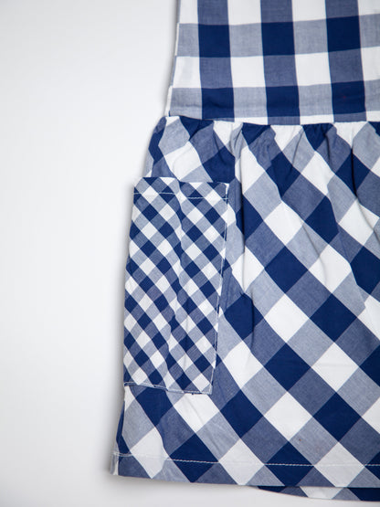 Good French Connection Blue Checkered Dress for Kids Size 5