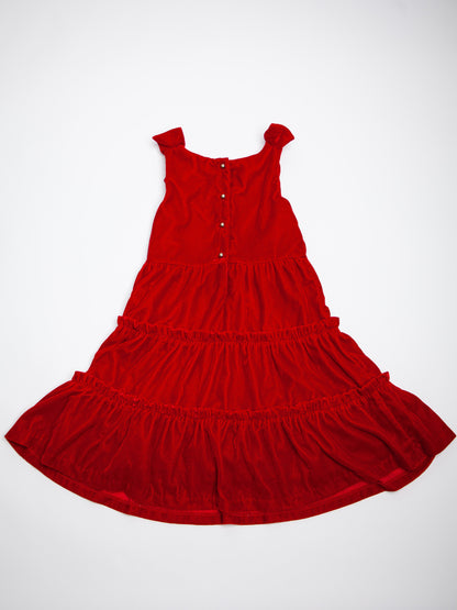 Good Janie and Jack Red Velvet Dress for Kids, Size 7