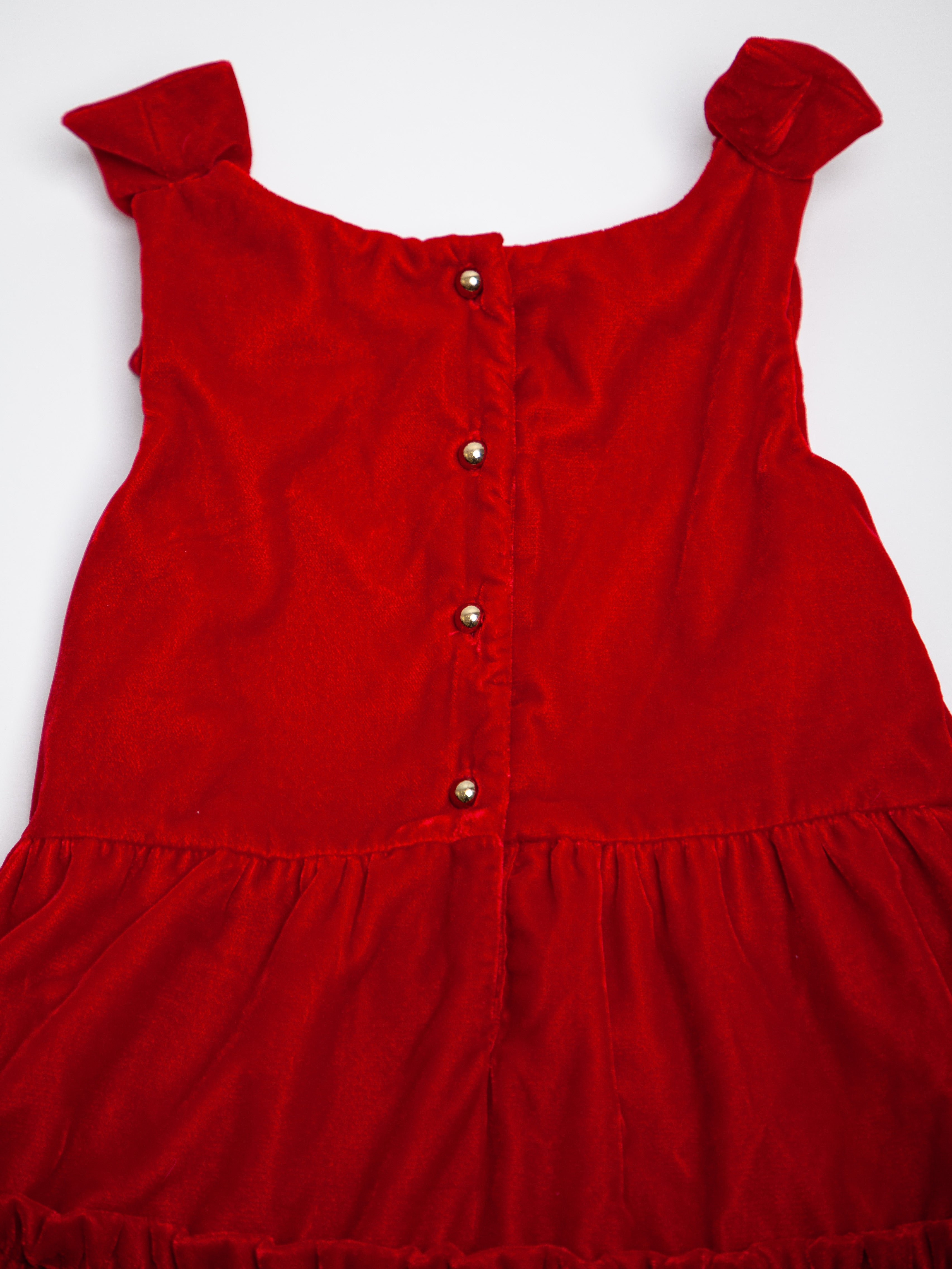 Good Janie and Jack Red Velvet Dress for Kids, Size 7