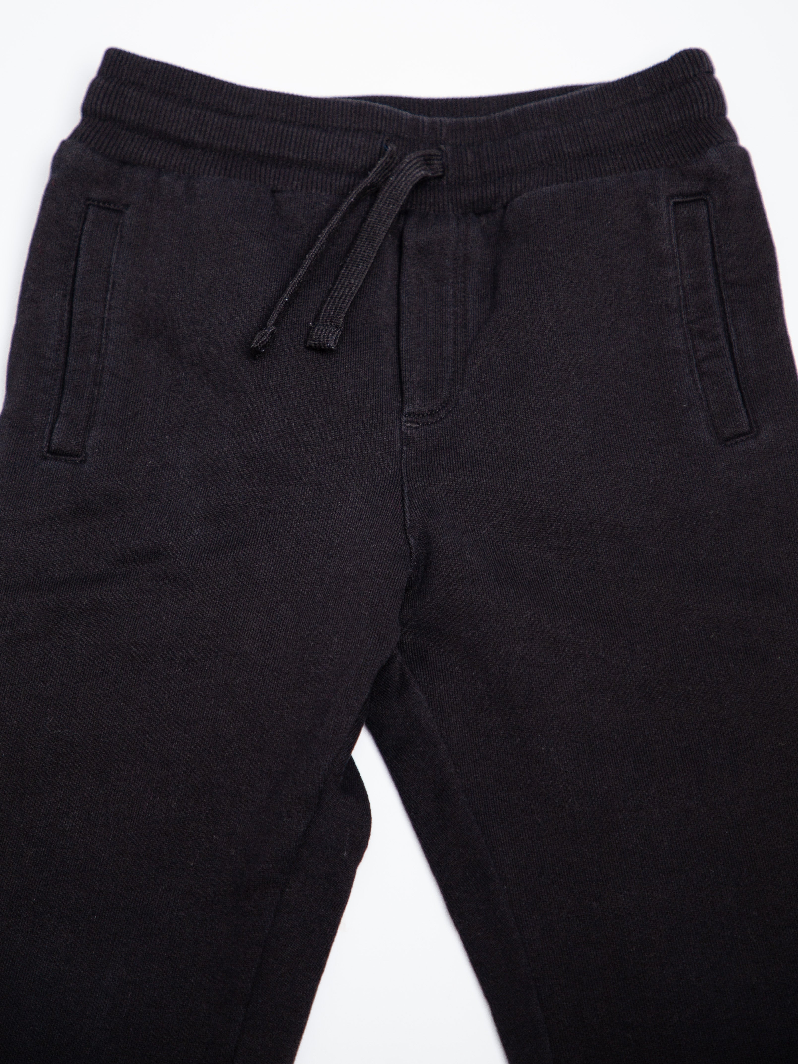 Good Dolce Gabbana Black Cotton Jogger Pants for Kids Size 5