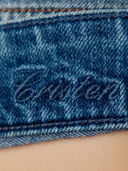 Average Condition 7 For All Mankind Blue Distressed Jeans Size M