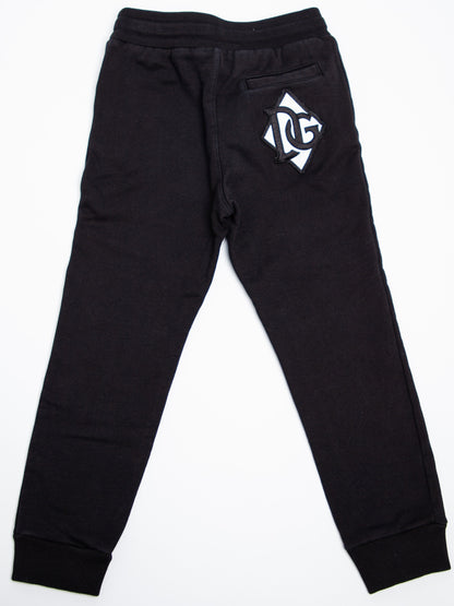 Good Dolce Gabbana Black Cotton Jogger Pants for Kids Size 5