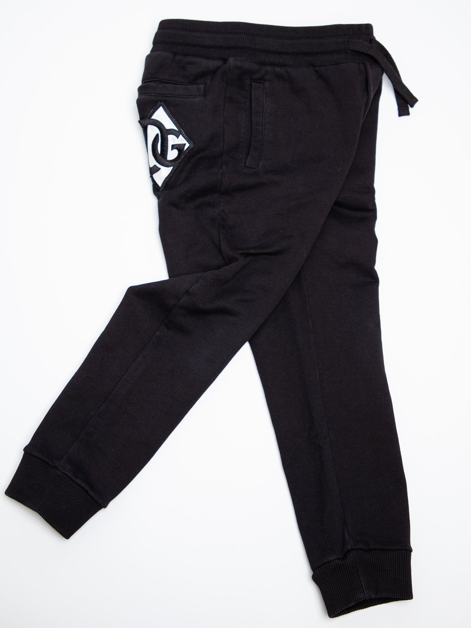 Good Dolce Gabbana Black Cotton Jogger Pants for Kids Size 5
