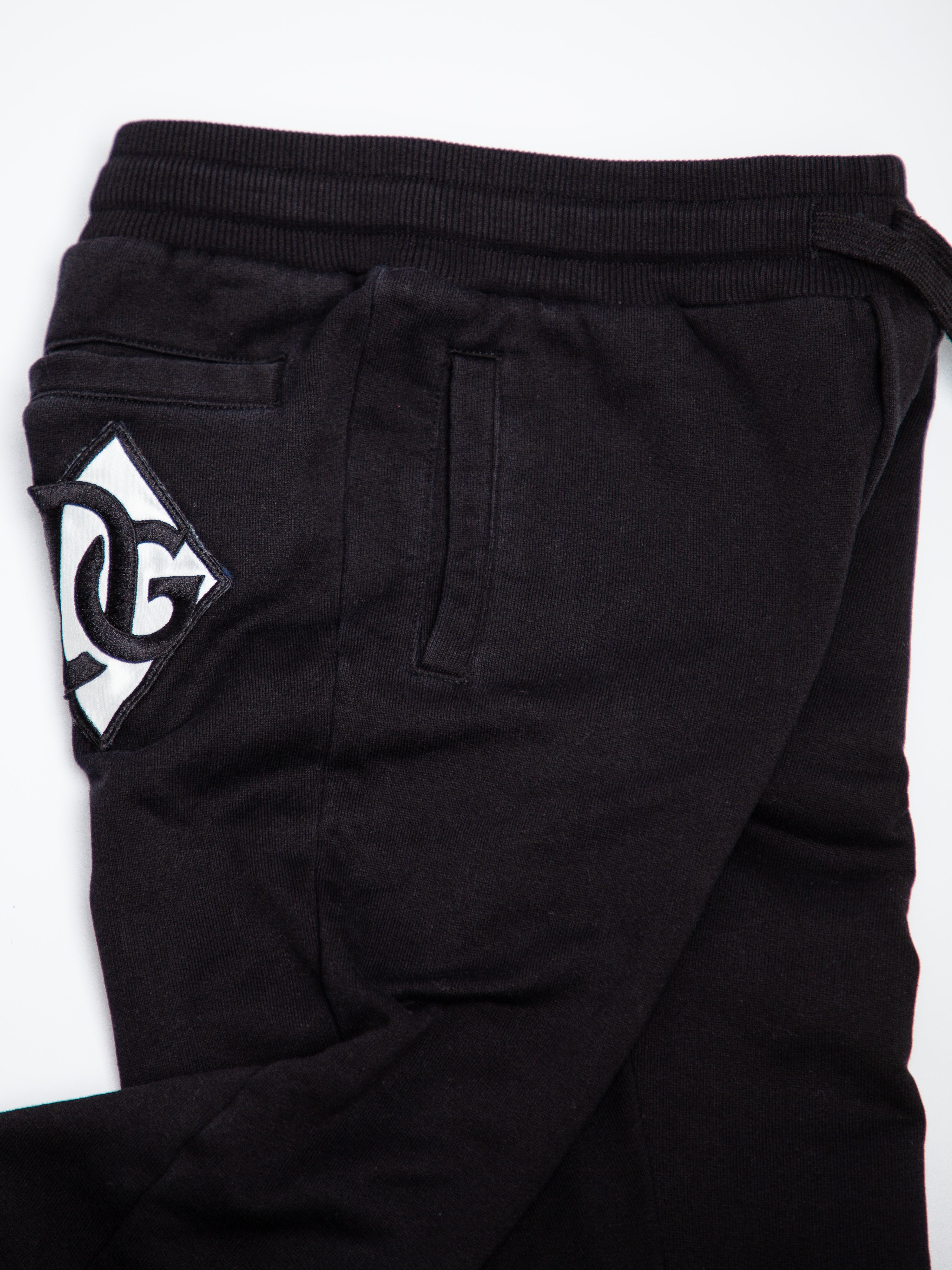 Good Dolce Gabbana Black Cotton Jogger Pants for Kids Size 5