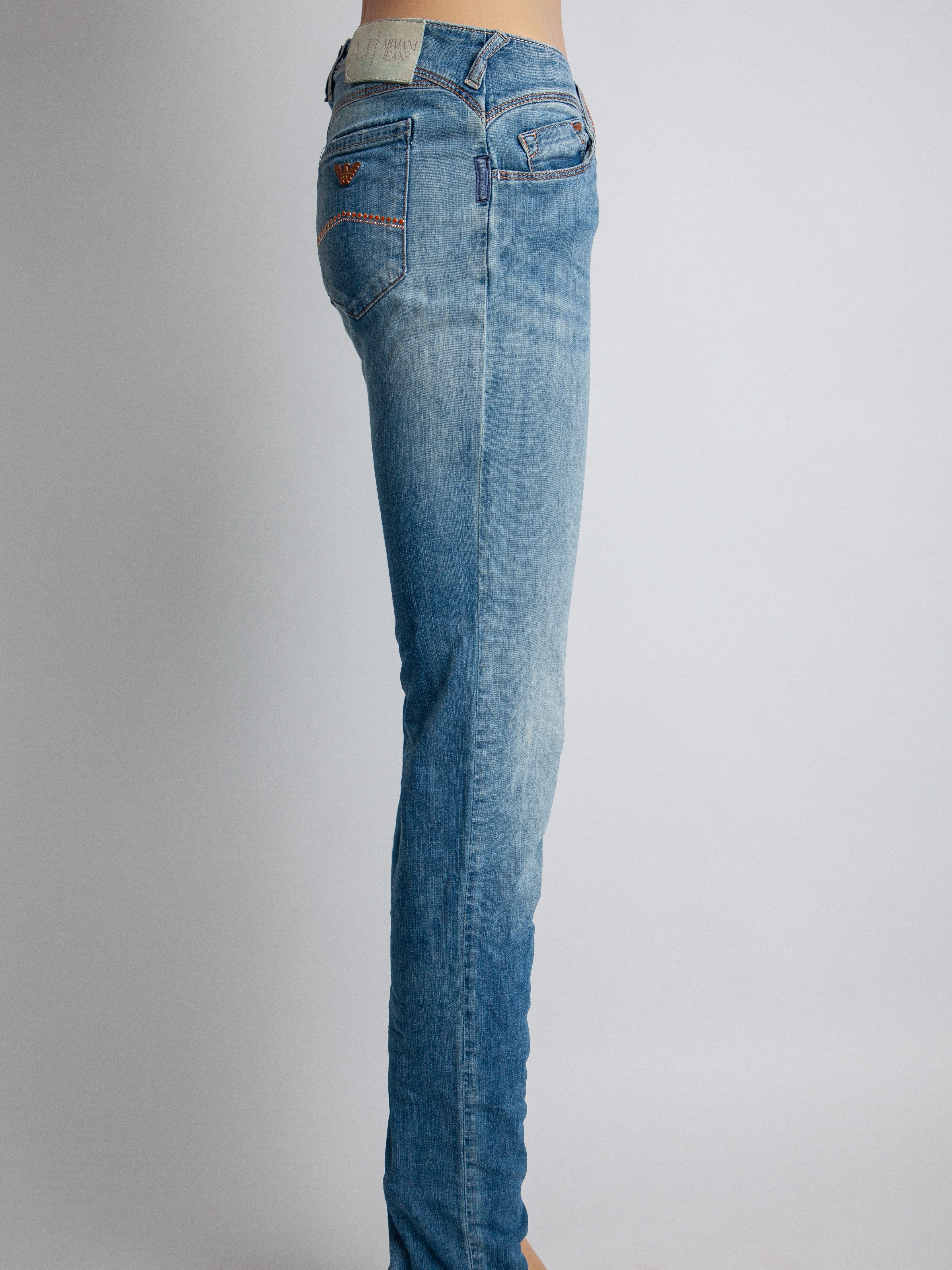 Average Armani Jeans Blue Cotton Denim Size M Women&