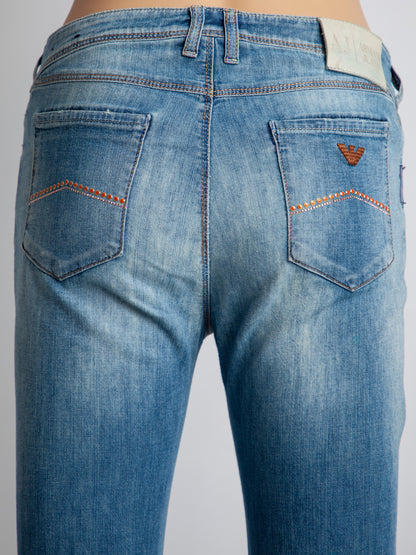 Average Armani Jeans Blue Cotton Denim Size M Women&