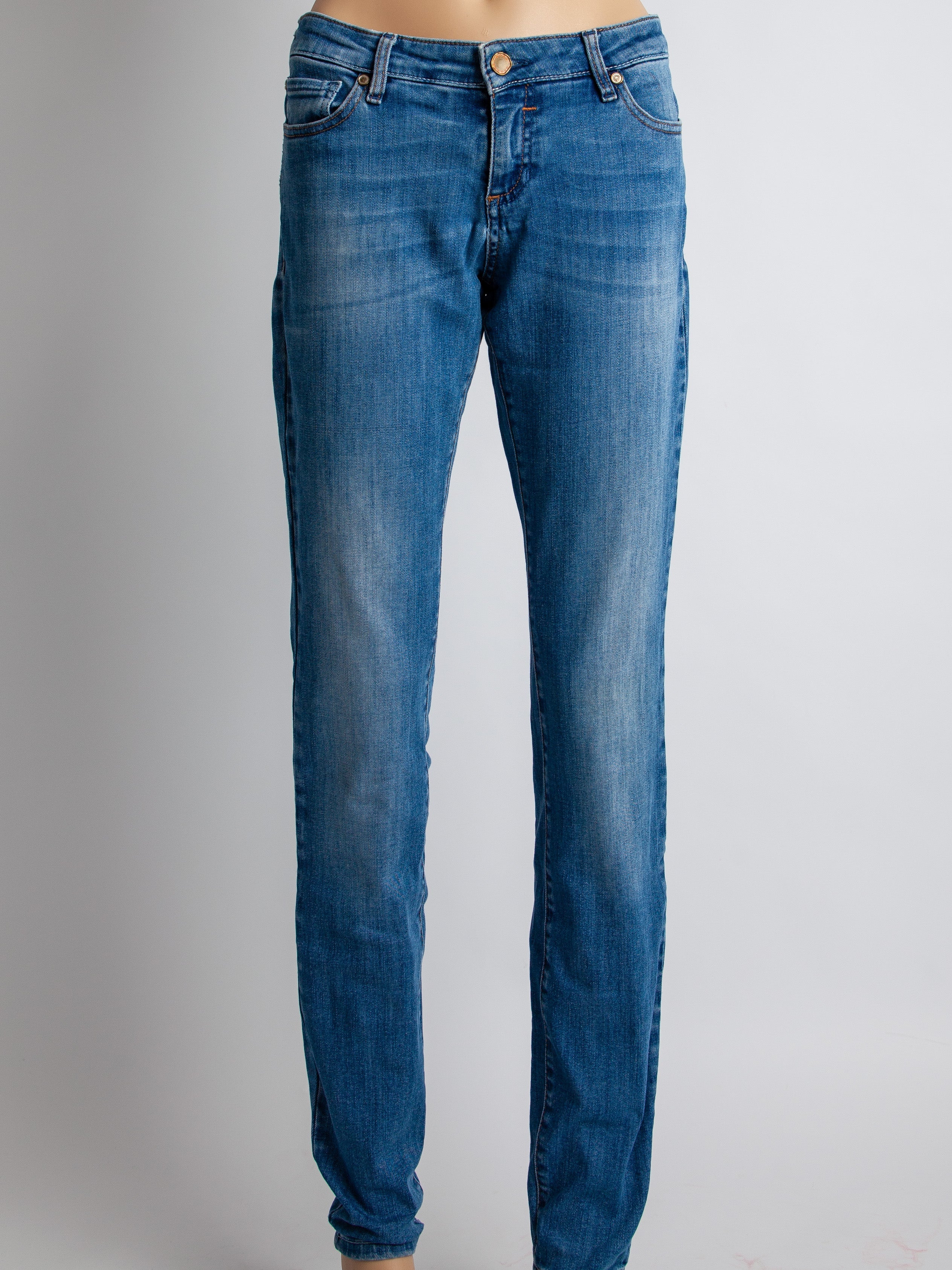 Average Hugo Boss Women Blue Cotton Jeans Size S
