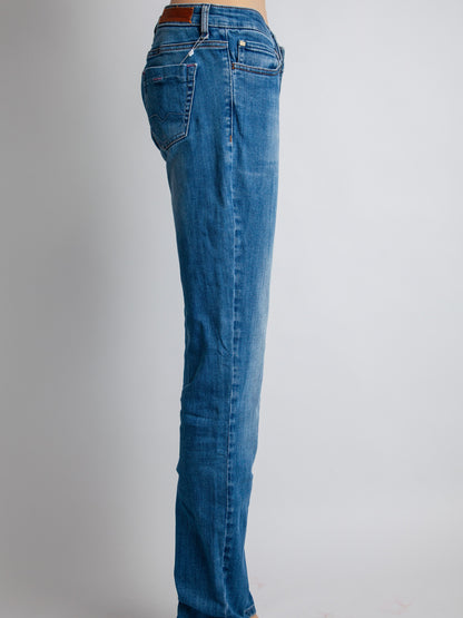 Average Hugo Boss Women Blue Cotton Jeans Size S