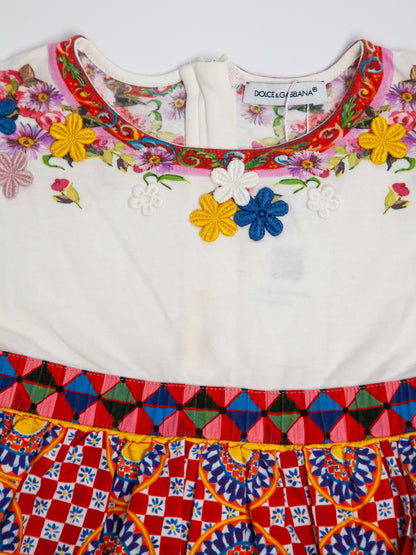 Good Dolce Gabbana Kids Dress White Floral Embroidery Size N/A