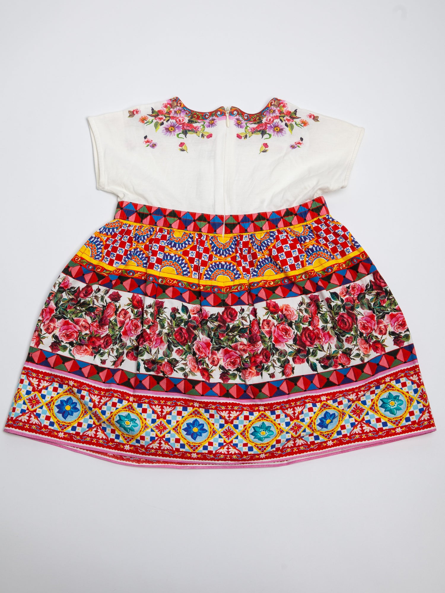 Good Dolce Gabbana Kids Dress White Floral Embroidery Size N/A