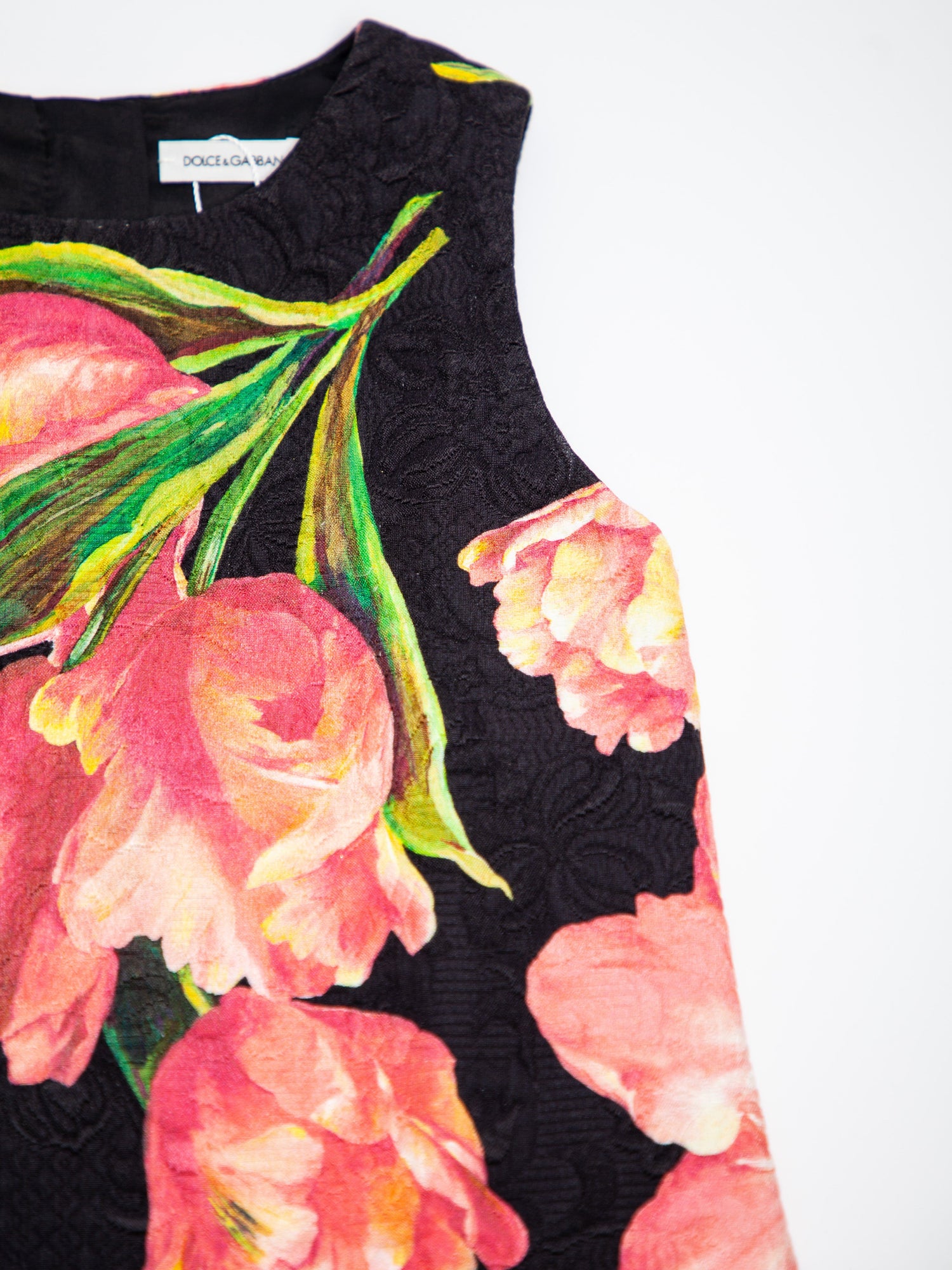 Good Dolce Gabbana Black Floral Dress for Girls Size 4