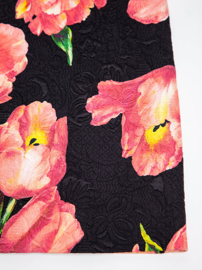 Good Dolce Gabbana Black Floral Dress for Girls Size 4