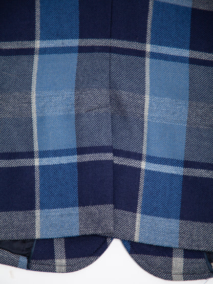 Excellent Dolce Gabbana Blue Cashmere Plaid Blazer Size 4 for Kids