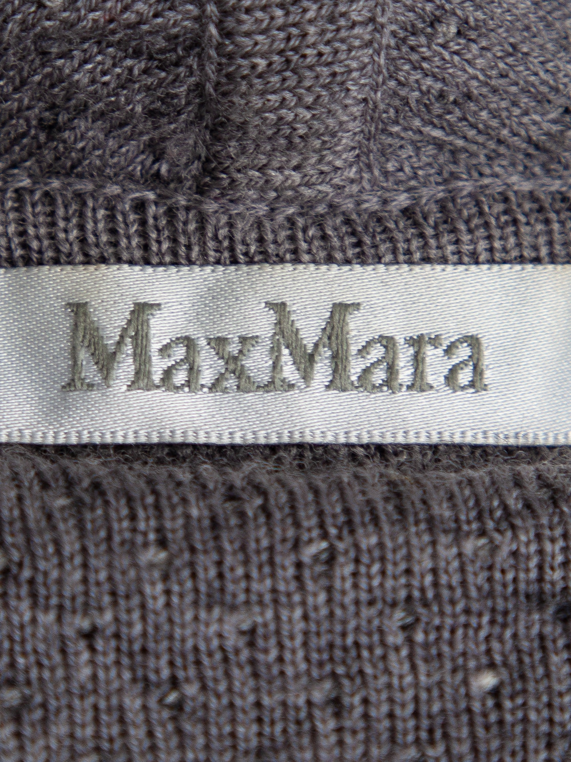 Max Mara Gray Knit Garment with Draped Collar Women&