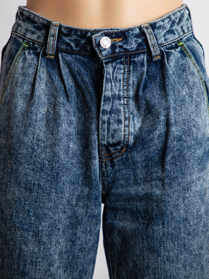 Excellent SJYP Blue High-Waisted Denim Jeans Size XS