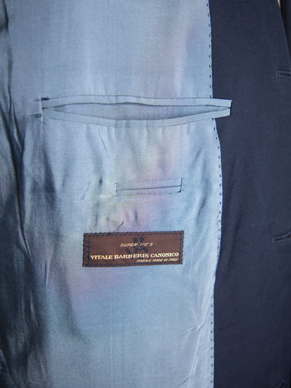 Good Vitale Barberis Canonico Blue Cashmere Wool Suit Size L