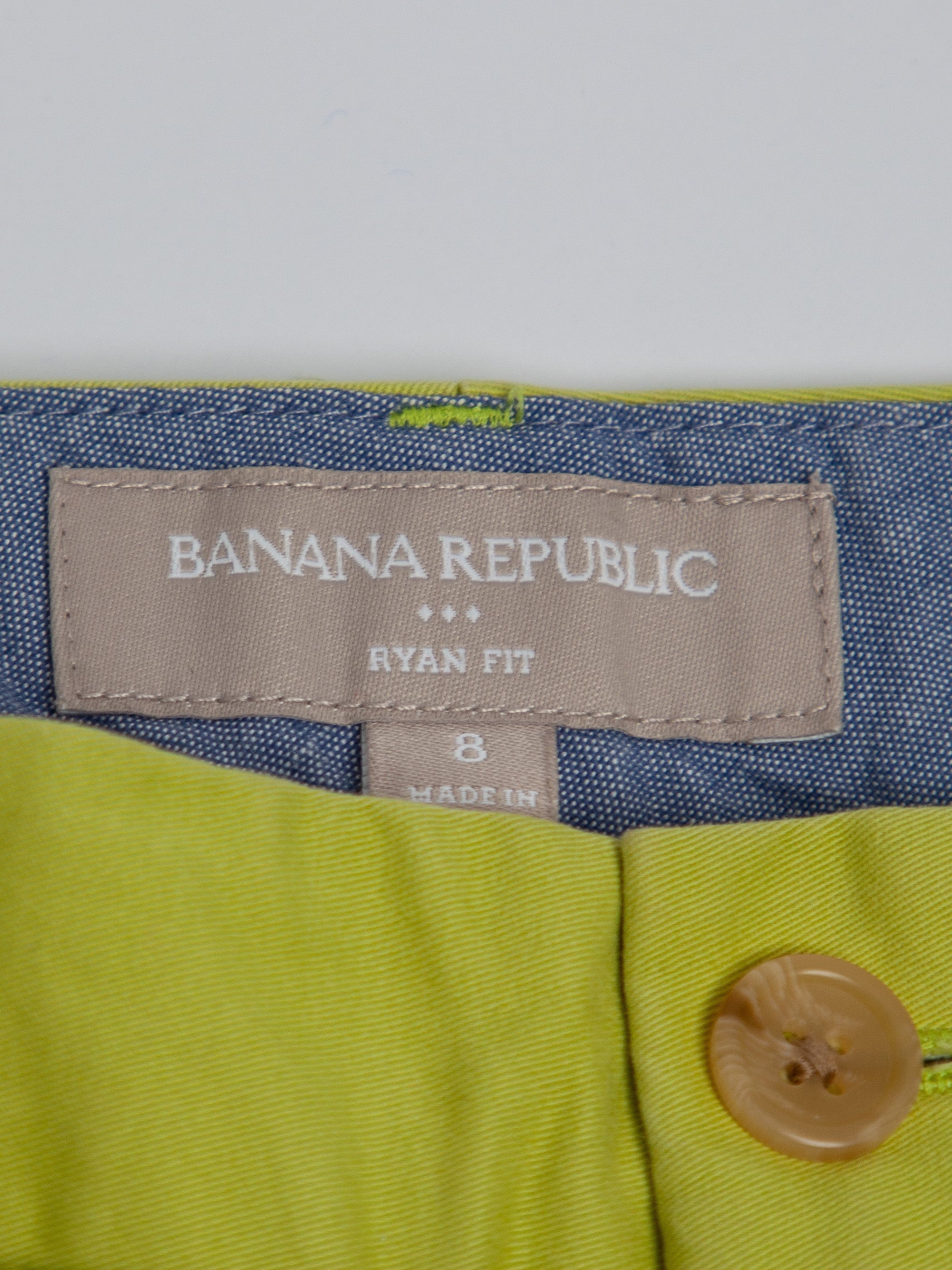 Good Banana Republic Green Cotton Pants Ryan Fit Size 8 Women&