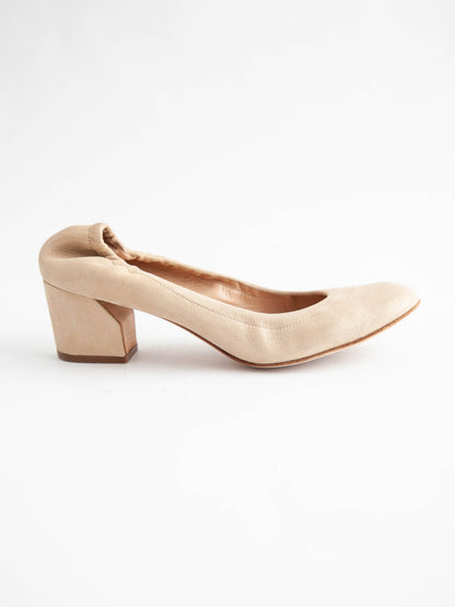 Good Casadei White Leather Block Heels Size 36 for Women